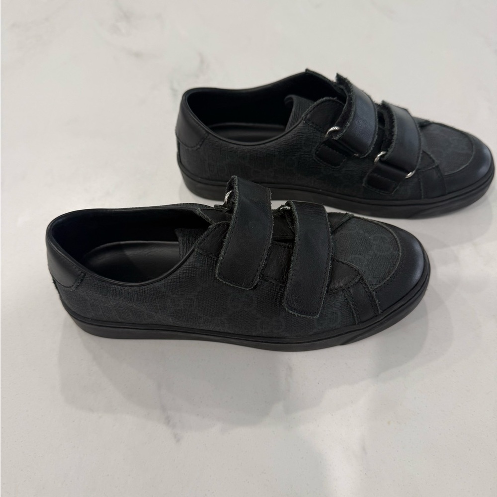 Gucci Black Velcro Strap Sneakers - Picture 2 of 5